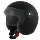 CASCO MOTO PROJECT IN FIBRA CAFE' RACER NERO OPACO VISIERA PROJECT FOR SAFETY